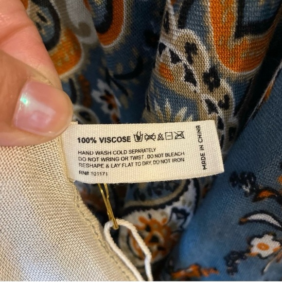 Macchia Di Ruggine Bohemian Paisley Kimono NWOT - Picture 5 of 6